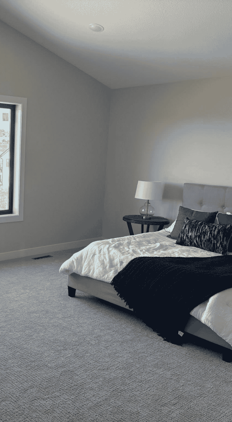 installed carpet in bedroom