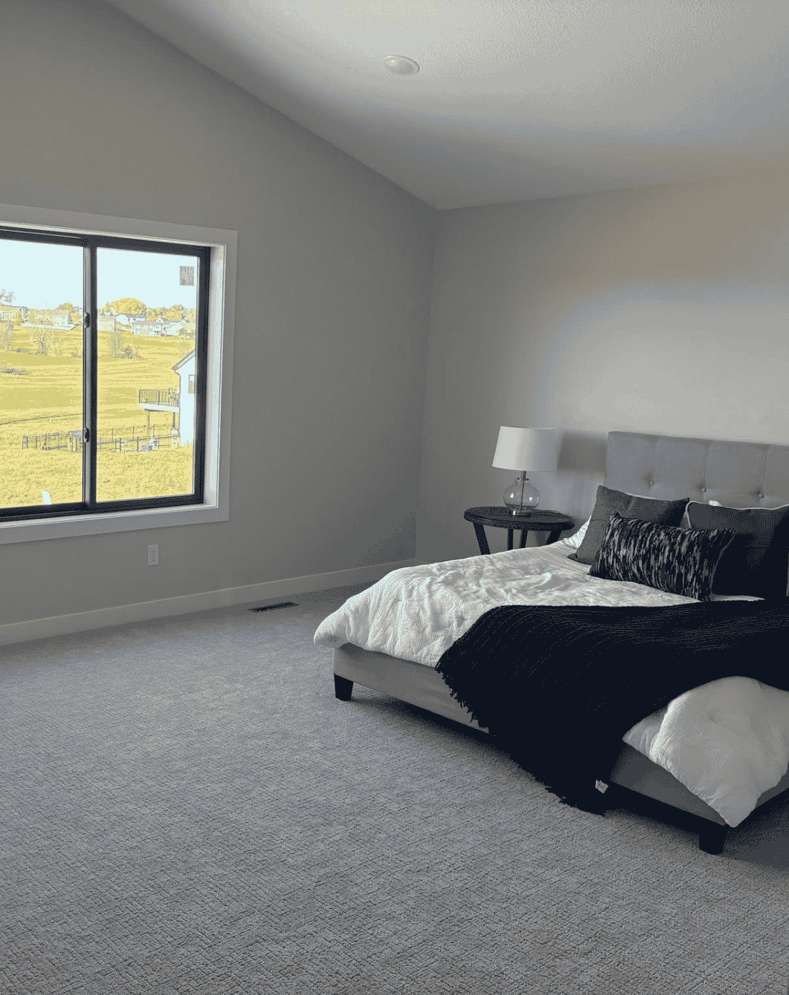 installed carpet in bedroom