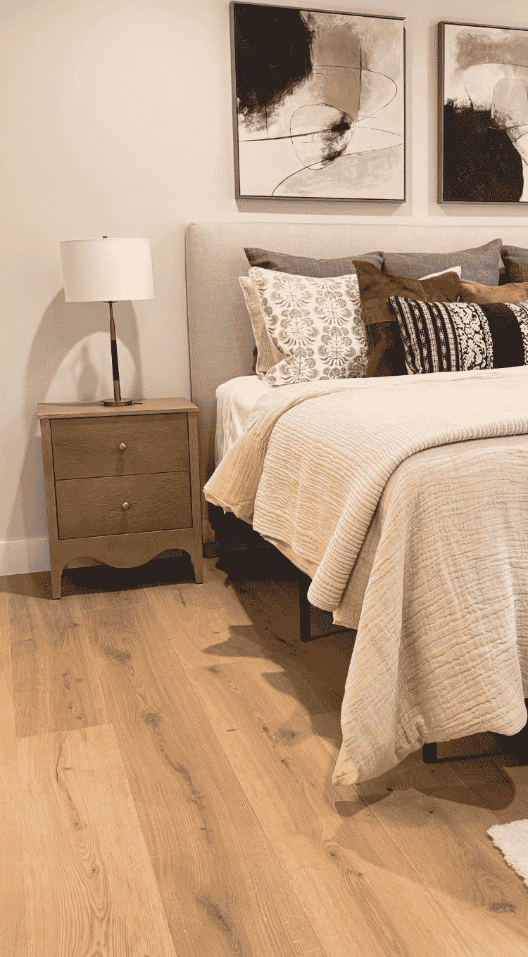 Installed laminate flooring in home