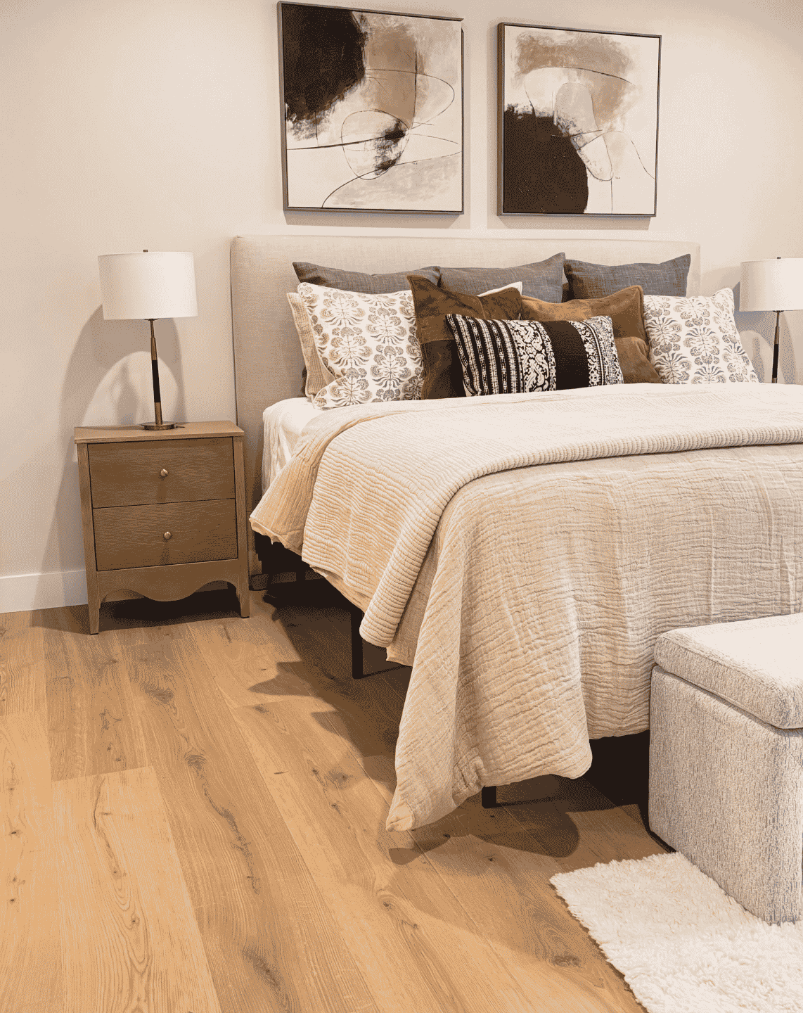 Installed laminate flooring in home