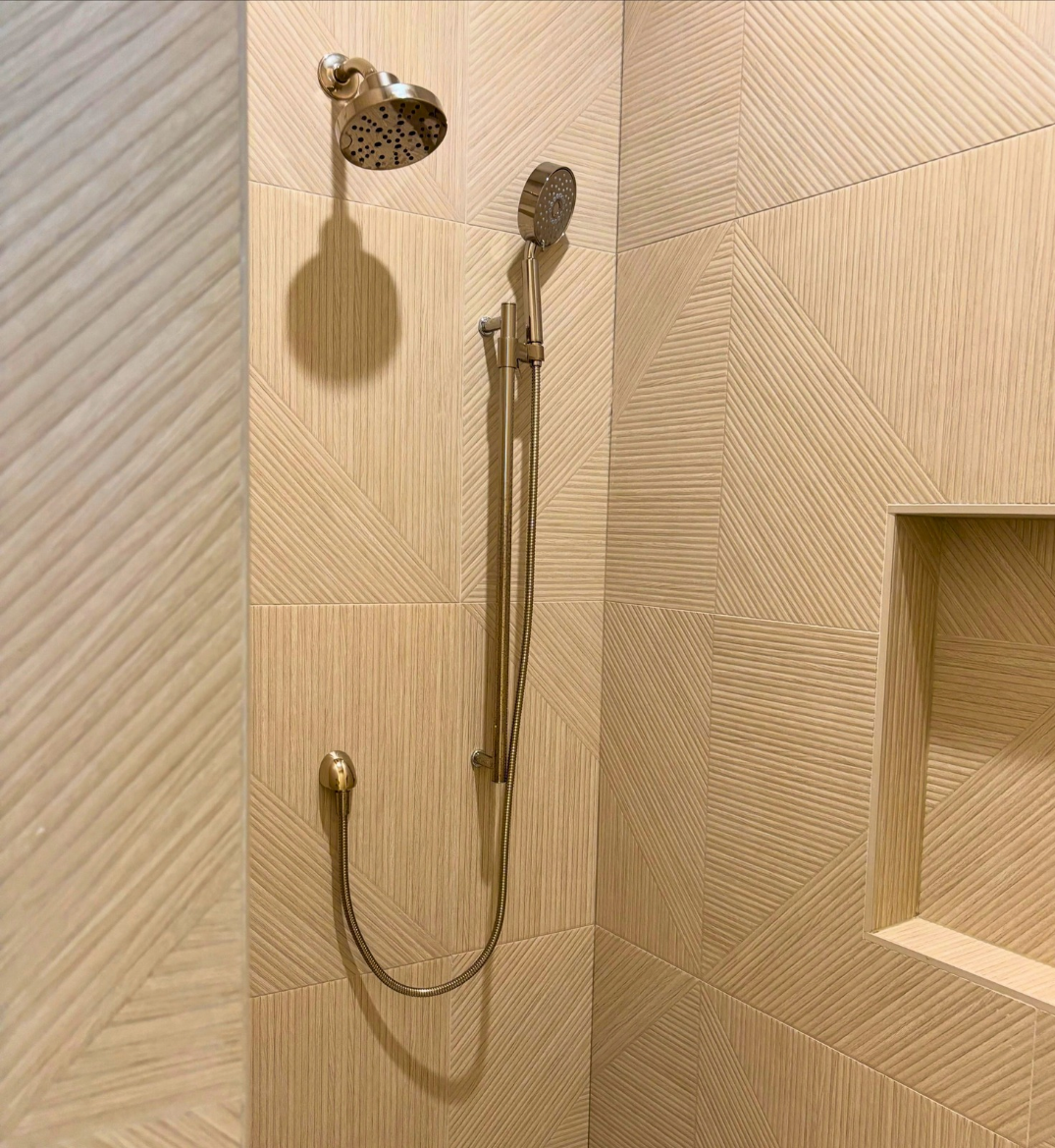 custom textured tile shower