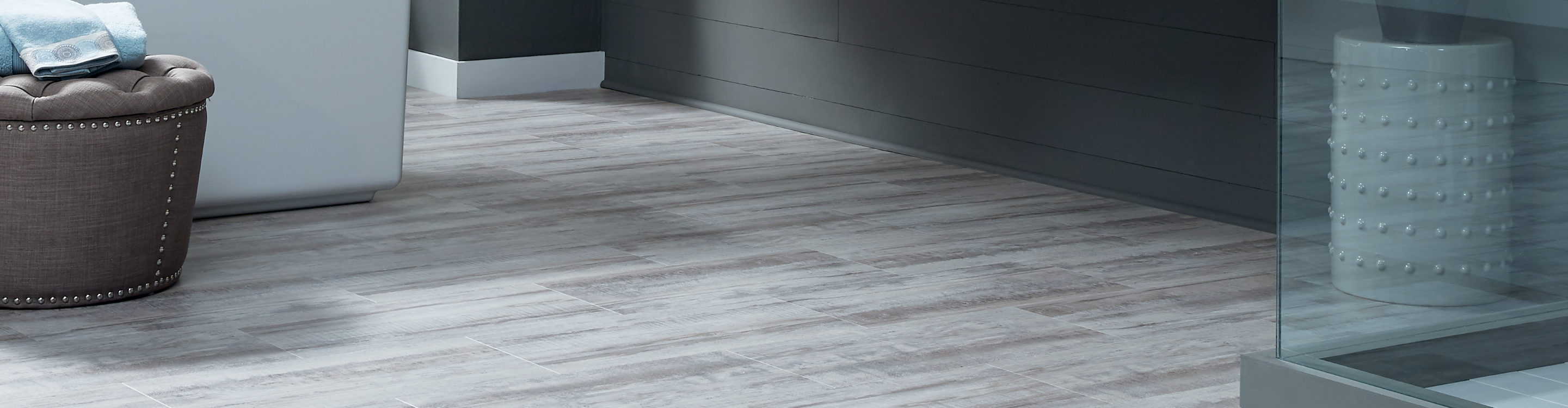 Vinyl Tile Flooring in Bathroom