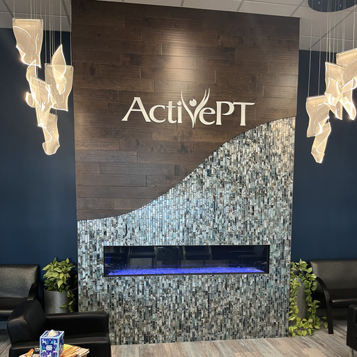 Commercial carpet tile installation in office lobby