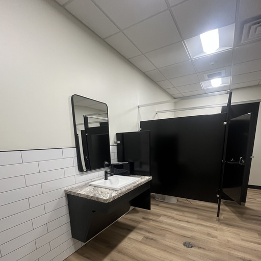 Commercial luxury vinyl plank flooring installation